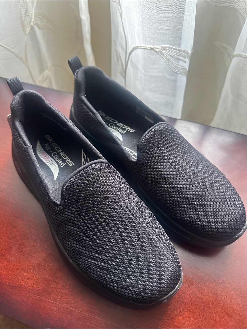 Skechers Women’s Black Slip-On Mesh Loafers